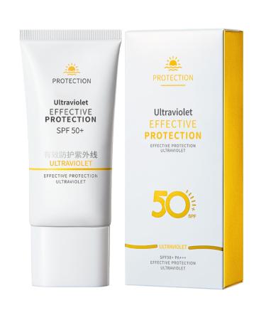 Trendyfave Suncream SPF 50 60g Water Resistant Sun Cream Sweat Resistant & Non-Greasy Face Sunscreen Non-Comedogenic Sunscreen Daily UVA & UVB Protection Lotion For Face Body Neck