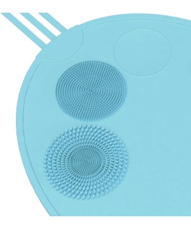 Harilla Brush Cleaning Mat Silicone Makeup Brush Cleaning Mat Lightweight Multipurppose Scrubber Mat for All Brushes blue - Buy Online on SooperMarket.com