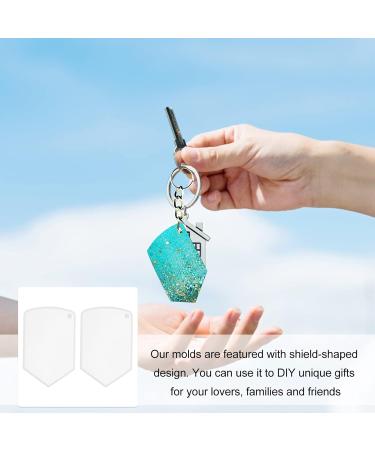 COHEALI 4 Pcs Pendant Mold Keychain for Crafts Hanging Tag Pet Tag Pendant Charms Silicone Mold Fudge Epoxy Whitex2pcs 5.1X7.8CMx2pcs - Buy Online on SooperMarket.com