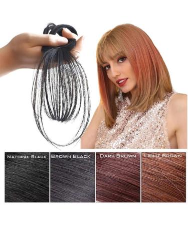 Invisible Human Hair Toppers For Women 3D Air Bangs Hair Topper Extension Invisible Seamless Thin Neat Air Bangs (A) - Buy Online on SooperMarket.com