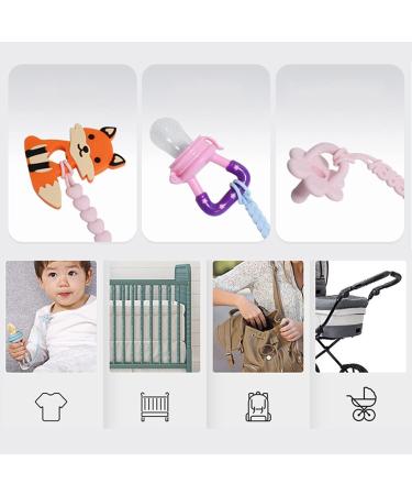 TIAN-K Baby Pacifier Chain | BPA-Free Silicone Dummy Holder for Newborns | Molar Attachment Strap - Buy Online on SooperMarket.com