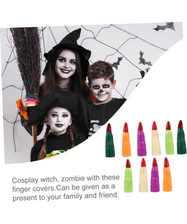 FRCOLOR 40 Pcs Fake Finger Cot Halloween Finger Cover Halloween Cosplay Fingers Realistic Witch Finger Halloween Finger Claws Cosplay Costumes Zombie Nails Cover Mars Plastic Make up - Buy Online on SooperMarket.com