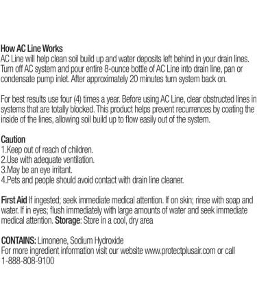 Probiotic AC Air Conditioner Condensate Line Build-Up Remover - 8 Fl Oz | International Shipping Available - Buy Online on SooperMarket.com