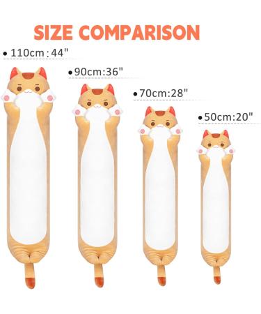 Mewaii Orange 110cm Plush Pillow | Soft Kitten Stuffed Animal Toy - Perfect Gift for Ages 3+ - Buy Online on SooperMarket.com