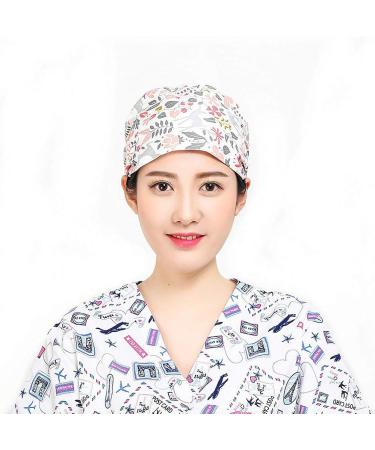 2pcs TENDYCOCO Surgical Scrub Cap - Adjustable Unisex Surgery Hats with Fox Print Design - Buy Online on SooperMarket.com