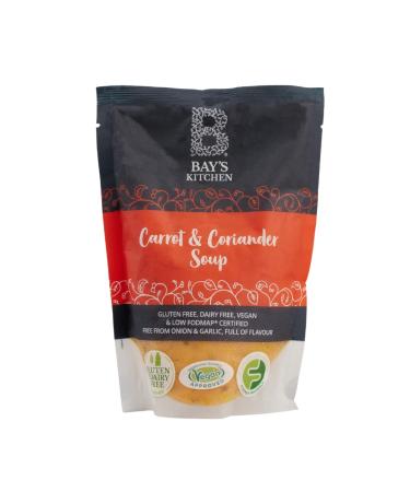 Bay's Kitchen Low Fodmap Soups - Carrot & Coriander 3 pack of ready to heat Soups Gluten-free Vegan-friendly and Dairy-free
