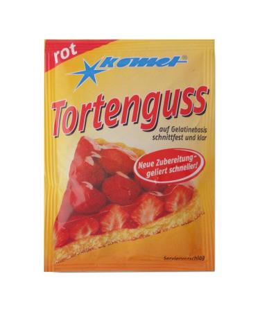 Buy Pack of 42 Komet Red Cake Glaze (42 x 15g) - Ideal for Gelatin & Fruit Juice | International Shipping Available - Buy Online on SooperMarket.com