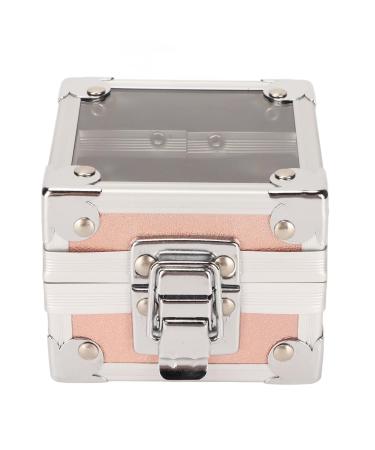 Nail Drill Bit Holder 25 Holes Exhibition Stand Organizer 3 Layer Sponge Transparent Flip Cover Rivet Reinforcement Dustproof Nail Drill Bit Displayer(Gold)