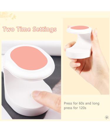 Mini LED UV Nail Dryer - Portable 16W USB Nail Lamp for Gel Nails - Pink Manicure Tool - Buy Online on SooperMarket.com