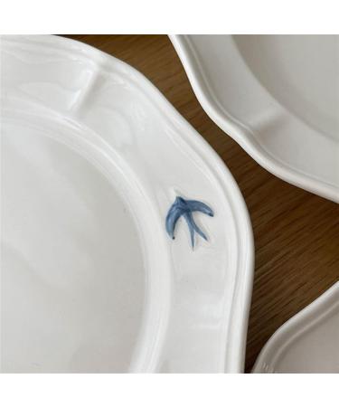 Dinnerware Dishes Plates Swallow Embossed Dining Plate Vintage Tableware Solid Simple Fish Plate Household Kitchen Restaurant Ceramic Dining Plate Oval Fish Plate Dinner Restaurant Family Party Plates Small - Buy Online on SooperMarket.com