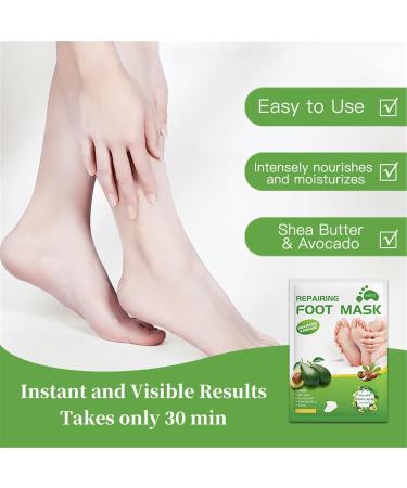 Moisturizing Foot Mask - 5 Pairs Exfoliating Peeling Socks for Dry Cracked Feet - Foot Spa Treatment for Men & Women - Buy Online on SooperMarket.com