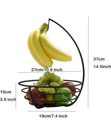 Kitchen Countertop Fruit Rack Fruit Basket Fruit Basket Bowl Wire Fruit Basket with Banana Hanger Fruit Bowl for Kitchen Countertop Storage Banana Holder with Fruit Storage Fruit Trays (Color : A) - Buy Online on SooperMarket.com