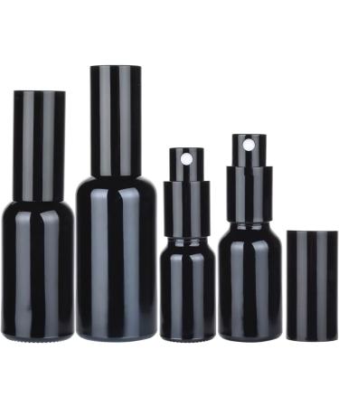 Zeoabsy 24pcs 10ml Shiny Black Glass Spray Bottles & 2 Funnels - Refillable Atomizers for Perfume Essential Oils & More - Buy Online on SooperMarket.com