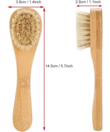 Buy Manual Facial Cleansing Brush - Exfoliating Skin Tool with Wooden Handle for Deep Pore Cleaning - Ideal for Daily Facial Care - Buy Online on SooperMarket.com