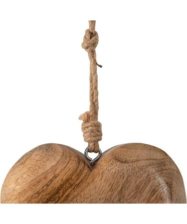 Creative Co-op Mango Wood Hanging Heart with Metal Love Brown 8" Tall - Buy Online on SooperMarket.com
