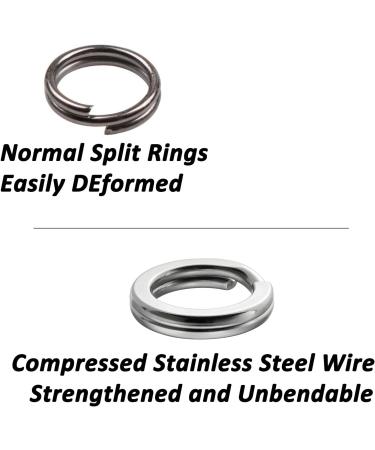 Dr.Fish Stainless Steel Split Ring 200LB-14mm 20 Pack - High Strength Flattened Hyper Wire Heavy Duty Lure Ring for Saltwater Fishing - Buy Online on SooperMarket.com