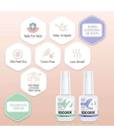 Buy Dip Powder Base Coat 15ml | Fast Dry Long-Lasting Nail Dipping Powder for DIY Salon & French Nail Art - No Lamp Needed - Buy Online on SooperMarket.com