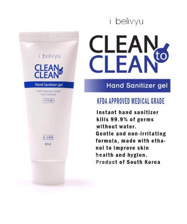 CleantoClean Hand Cleaner Sanitizer 5-Pack (80ml each) - Fast and Effective Germ-Killing Formula - Buy Online on SooperMarket.com