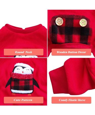 KYEESE Xmas Holiday Dog Pajamas - Soft Velvet Pjs for Small Medium Dogs - Penguin Design - Buy Online on SooperMarket.com
