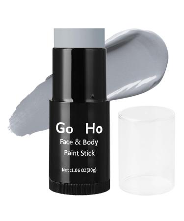 Mysense Cream-Blendable Light Gray Face Body Paint Stick (1.06 Oz) Gray Makeup Stick for Adults Children Halloween Cosplay SFX Makeup Waterproof Gray Eye Black Stick Light Gray