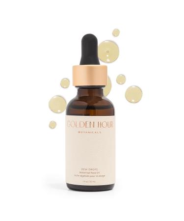 All Natural Organic Skin Care Products Made in USA Vegan Cruelty Free Face Oil Moisturizing + Hydrating Facial Oil Moisturizer with Rose Hip Seed Oil 1fl oz/30ml Dew Drops