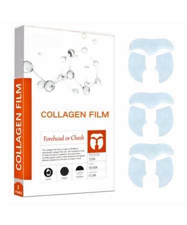 Collagen Forehead Patches For Wrinkles Hydrolyzed Collagen Face Tape Wrinkle Facial Patches To Help Reduce The Appearance Of Frown Lines Crow S Feet Smile Lines Forehead & Cheek Face Mask