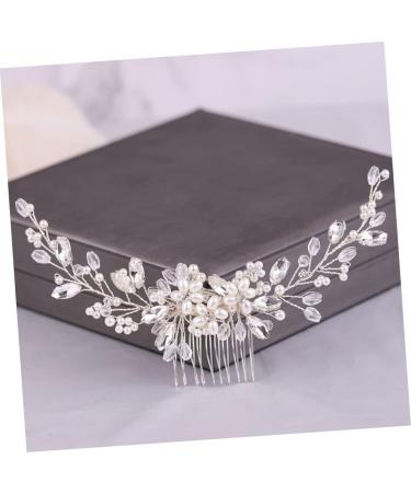 Mikinona Pearl Comb Wedding Hairpin Hair Side Comb Comb Hairpin Comb Bride Headdress Bride Hair Comb Bridal Headdress Wedding Hair Accessories Pearl Hair Pin Rhinestone Hairpins - Buy Online on SooperMarket.com