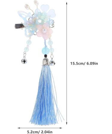 Beavorty 1 Pair Chinese Hair Clips Tassel Barrettes Butterfly Flower Hairpins Hanfu Hair Accessories - Buy Online on SooperMarket.com