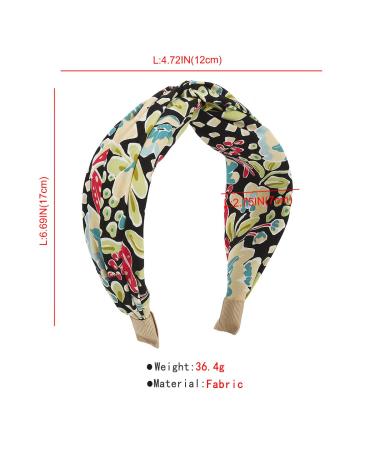 Jseng 4 Pcs Wide Cross Knot Headbands - Elastic Floral Hair Accessories for Women & Girls - Buy Online on SooperMarket.com