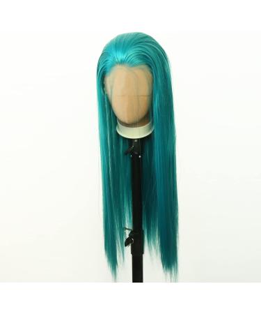 Emerald Green Synthetic Lace Front Wig - Long Straight Teal Wig for Black Women - Buy Online on SooperMarket.com