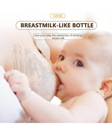 TJATSE Baby Bottle Matching Nipple - BPA-Free 5cm Wide Caliber, Faster Flow Rate, Food-Grade Liquid Silicone Pacifier - Suitable for Babies of All Ages - Baby Straw Bright - Buy Online on SooperMarket.com