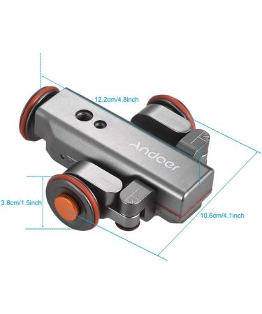 Andoer Track Dolly L4 PRO: Motorized 3-Wheel Camera Dolly with Wireless Remote Control - Gray - Buy Online on SooperMarket.com