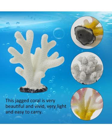 Ctpeng 12 Pieces Small Artificial Coral Decoration - White Resin Coral Reef Decor for Aquariums - Ideal Aquatic Decor for International Shipping - Buy Online on SooperMarket.com