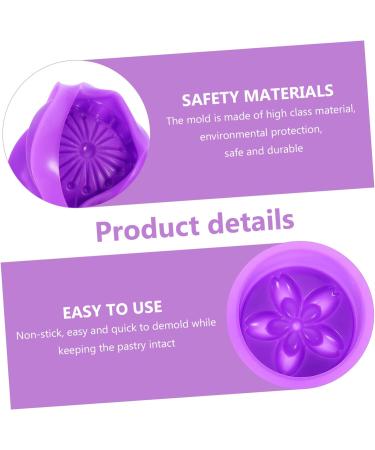 Zerodeko 6 Pcs Handmade Soap Mold Baking Muffin Mold Donut Candy Silicone Muffin Mold Baking Accessory Silicone Tools Silicone Molds Silicone DIY Mold Chocolate Silica Gel Roses Purple 3X16.6X16.6CMx6pcs - Buy Online on SooperMarket.com
