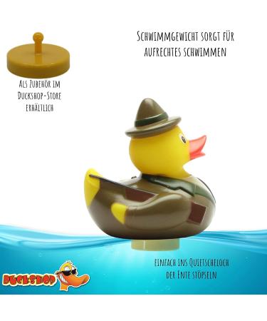 Funny Squeaky Bathing Duck - Hunter Duck Toy with Rifle & Horn - Perfect Gift for Hunters | Duckshop - Buy Online on SooperMarket.com