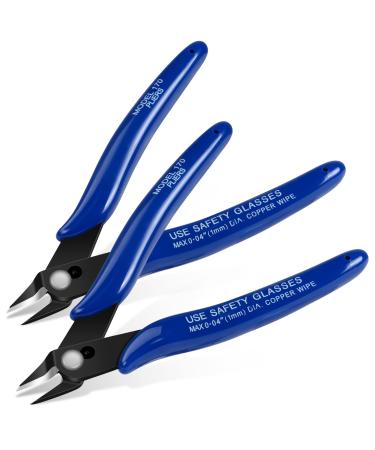 Ainiv 2 PCS Wire Cutters Spring-Loaded Side Cutters Flush Cutters Diagonal Cutters Precision Side Cutters Diagonal Cutting Pliers in CRV Steel Heavy Duty Cutting Pliers for Electrical Homes #2 2PCS