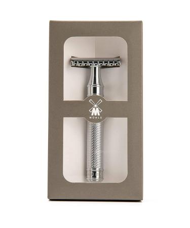 MHLE TRADITIONAL R41 Double Edge Safety Razor - Premium Barbershop Quality for Smooth Shave Chrome Finish - Buy Online on SooperMarket.com