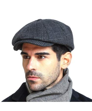 Men's Newsboy Gatsby Hat Vintage Beret Flat Ivy Cabbie Driving Hunting Cap for Boyfriend Gift Medium Gentle 2