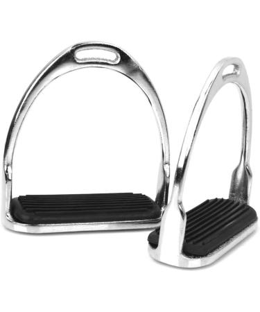 ZXAZX Lightweight Safety Irons Stirrups with Black Rubber Treads - Horse Riding Equestrian Accessories - Buy Online on SooperMarket.com