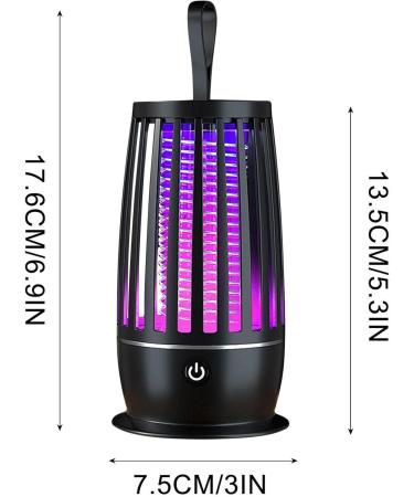 Fly Trap Lamp Flexible and Harmless Fly Killer | Zapper Indoor Electronic Rechargeable Fly Control Light Trap for Virtcooy Black Chargement USB - Buy Online on SooperMarket.com