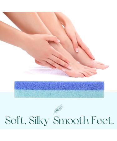 Mantello Foot Scrubber Pumice Stone 4 Pack - Double Sided Dead Skin Remover for Shower and Foot Tub - Pedicure Supplies Feet Scrubber - Buy Online on SooperMarket.com