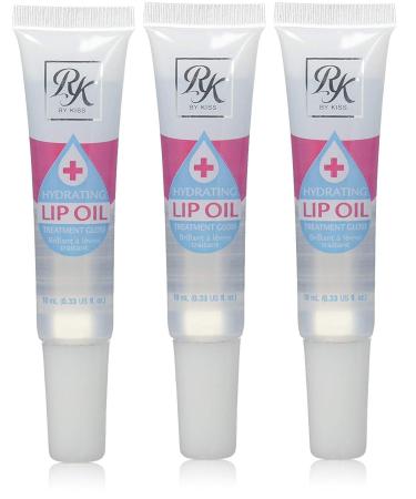Ruby Kisses Hydrating Lip Oil Clear RLO01 (3 PACK) 0.33 Fl Oz (Pack of 3)
