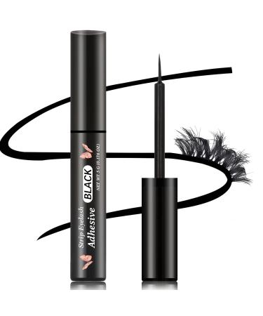 Black Eyelash Glue Super Strong Hold Eyelash Adhesive Waterproof Eyelash Glue Sensitive Eyes Lash Glue for False Lashes 0.176oz 1PCS