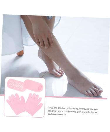 COOLHIYA 1 Set Moisturizing Gloves & Socks spa Gloves Men Essential Oils Hand lotions Men Lotion Hydrating Lotion Mittens for Men Pink Lotion Socks Polyester and Gel Dry Hands Man - Buy Online on SooperMarket.com