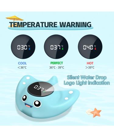 BabyElf Newborn Baby Digital Water Thermometer - Blue Fish Manta Ray - Buy Online on SooperMarket.com