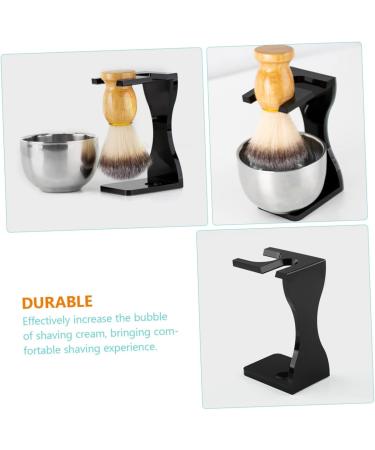 NOLITOY Men's Shaving Set - Black Suit Razor Holder Brush & Bowl | Premium Grooming Essentials for Effortless Shaving - International Shipping Available - Buy Online on SooperMarket.com