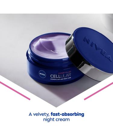 NIVEA Hyaluron Cellular Filler Anti-Age Night Cream (50ml) with Hyaluronic Acid and Magnolia Extract - Anti Wrinkle Night Face Cream for Women - Buy Online on SooperMarket.com