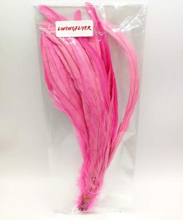 50pcs Pink Rooster Coque Tail Feathers 13-16 Inches - Hat Costume & Craft Decoration - Buy Online on SooperMarket.com