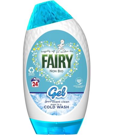 Fairy Non Bio Laundry Washing Gel 24w 840ml & Fairy Fresh Fabric Conditioner Snuggly Soft for Sensitive Skin 50 washes 1.65L Almond Milk & Manuka Honey Scent + for You: Organza Small Bag - Buy Online on SooperMarket.com