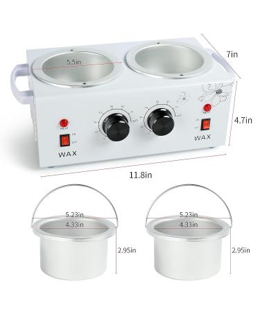 Beth Lee Professional Electric Double Wax Warmer Set - 41 Piece Hair Removal Kit with Hard Wax Beads, Applicator Sticks, and Dual Heater Machine - Buy Online on SooperMarket.com